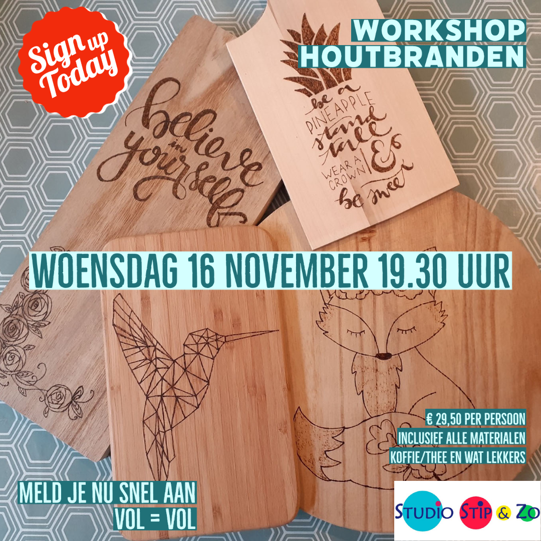Workshop houtbranden 16 november