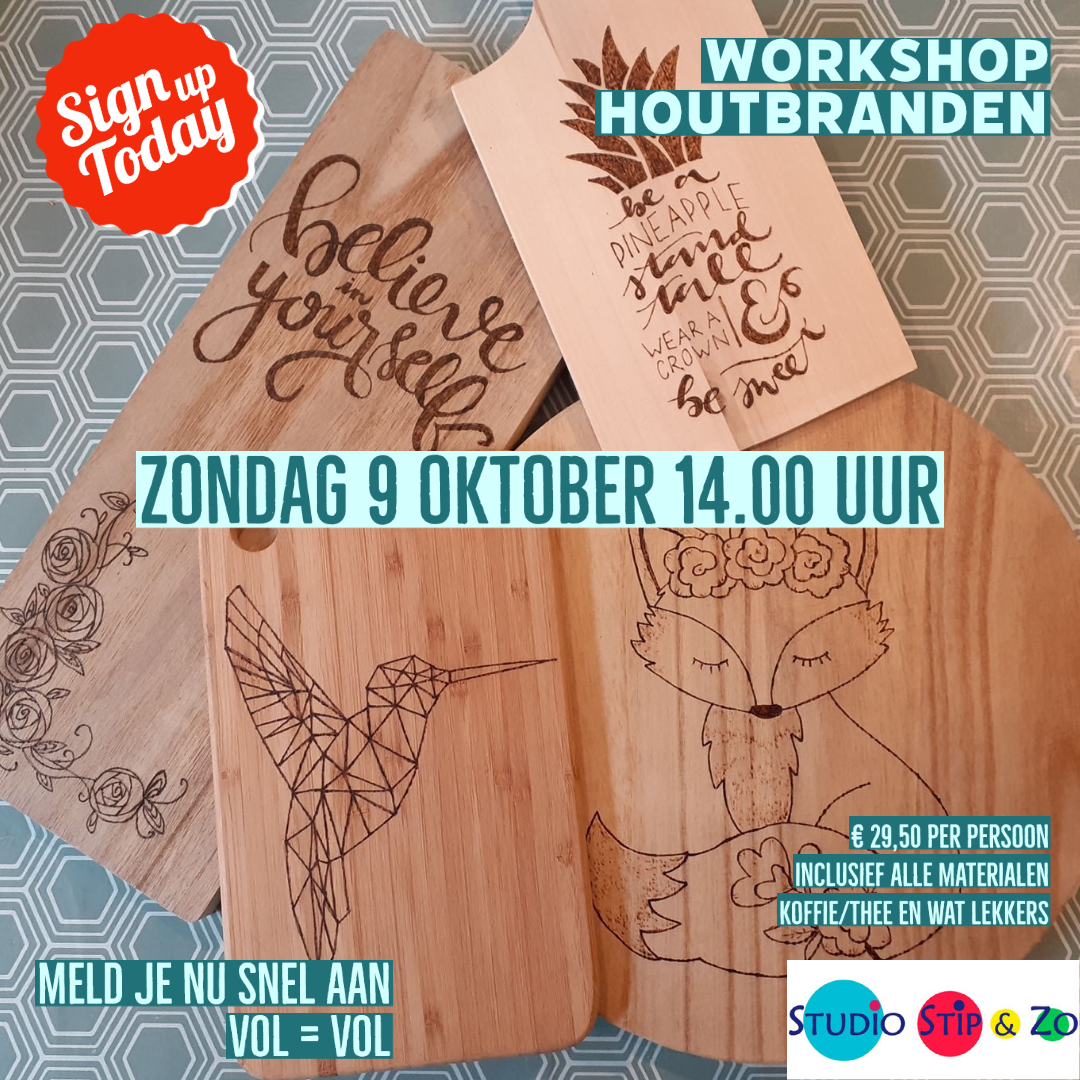 Workshop houtbranden 9 oktober