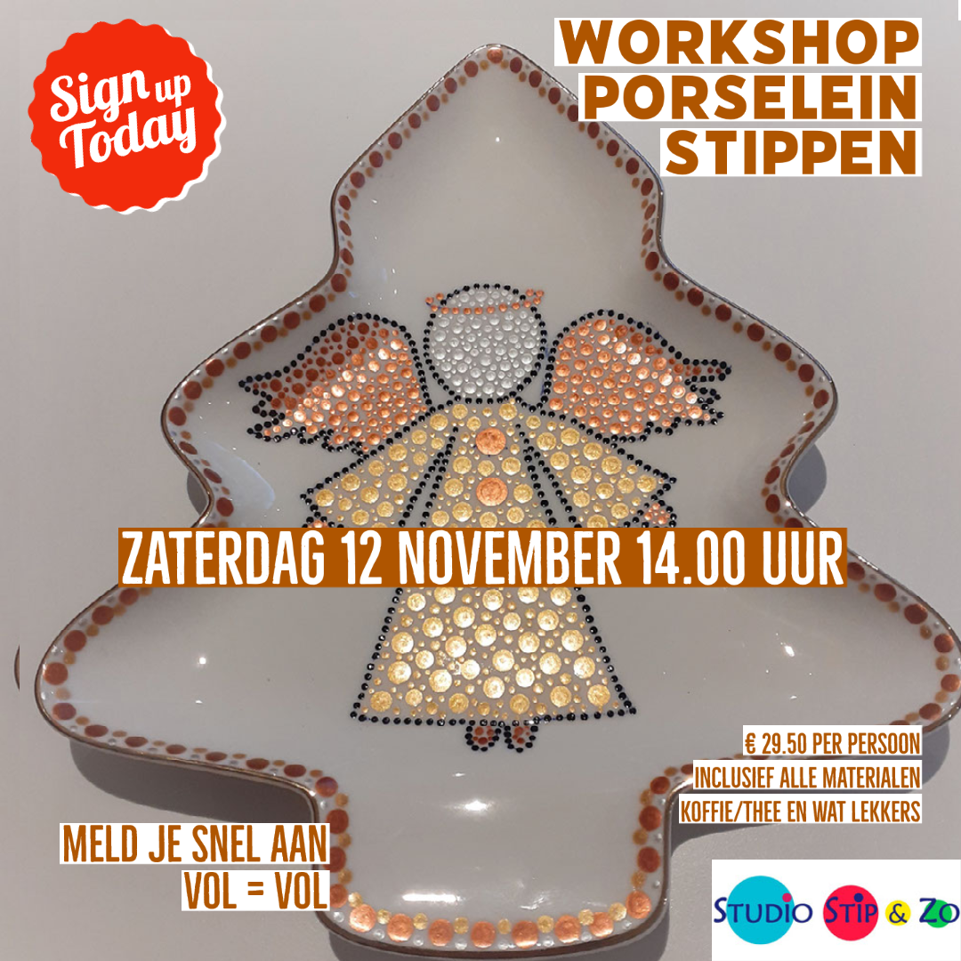 workshop porselein stippen 12 november