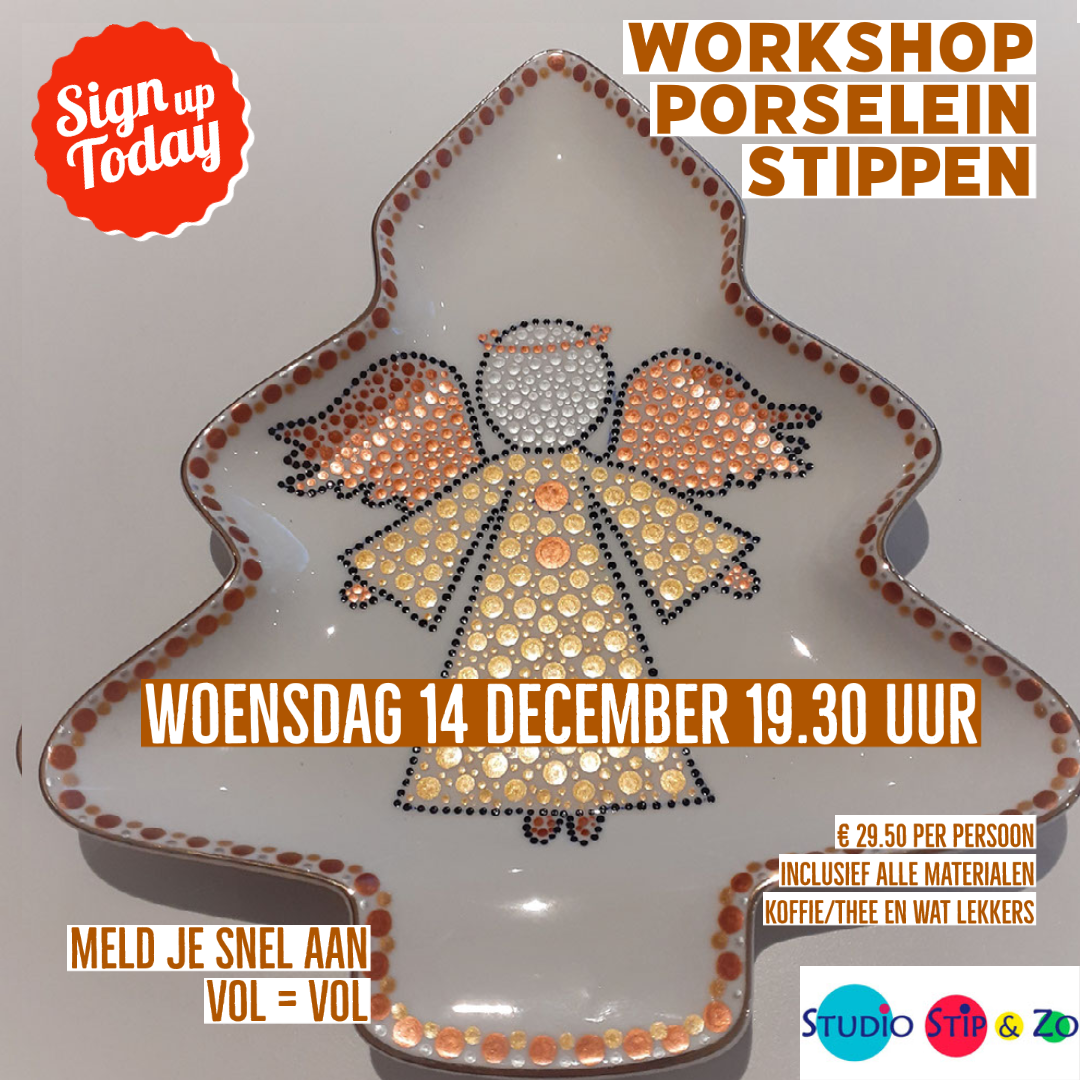 workshop porselein stippen 14 december