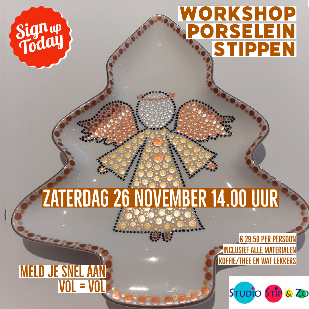 workshop porselein stippen 26 november